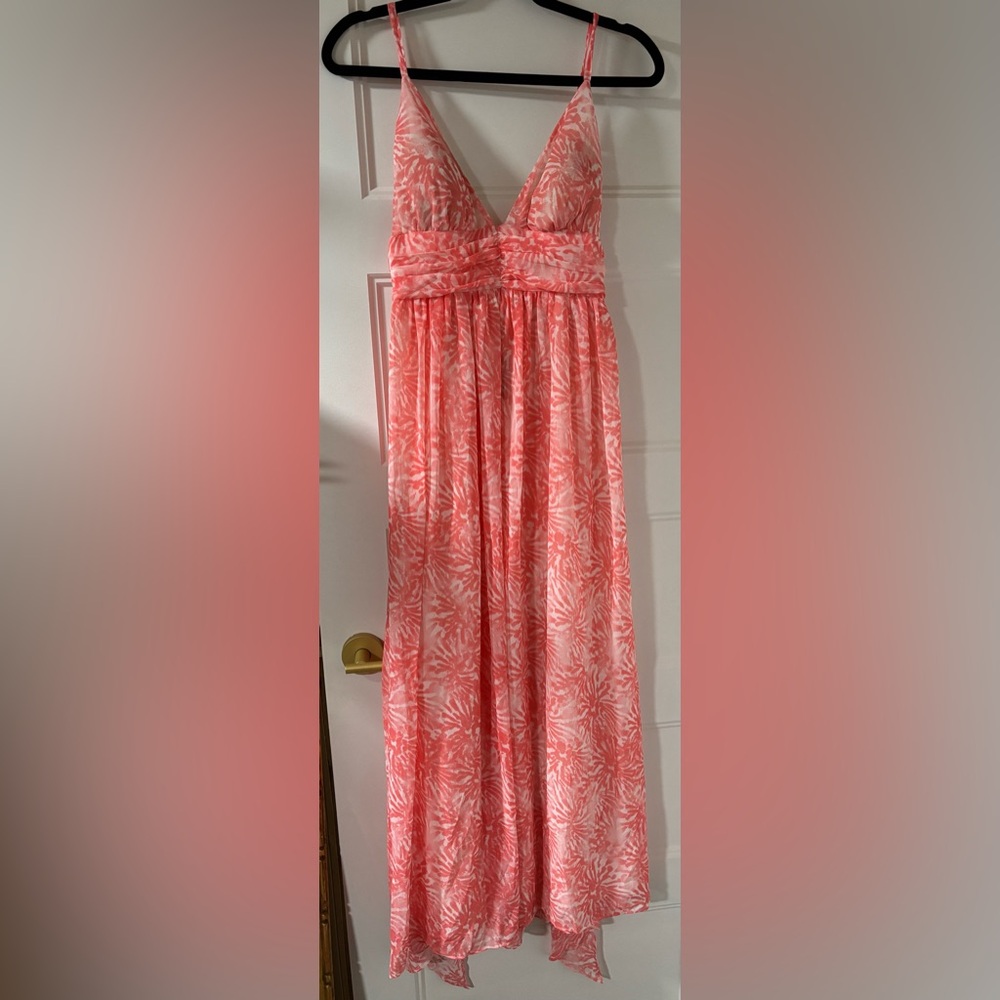 Moda International Coral Pink Maxi Dress